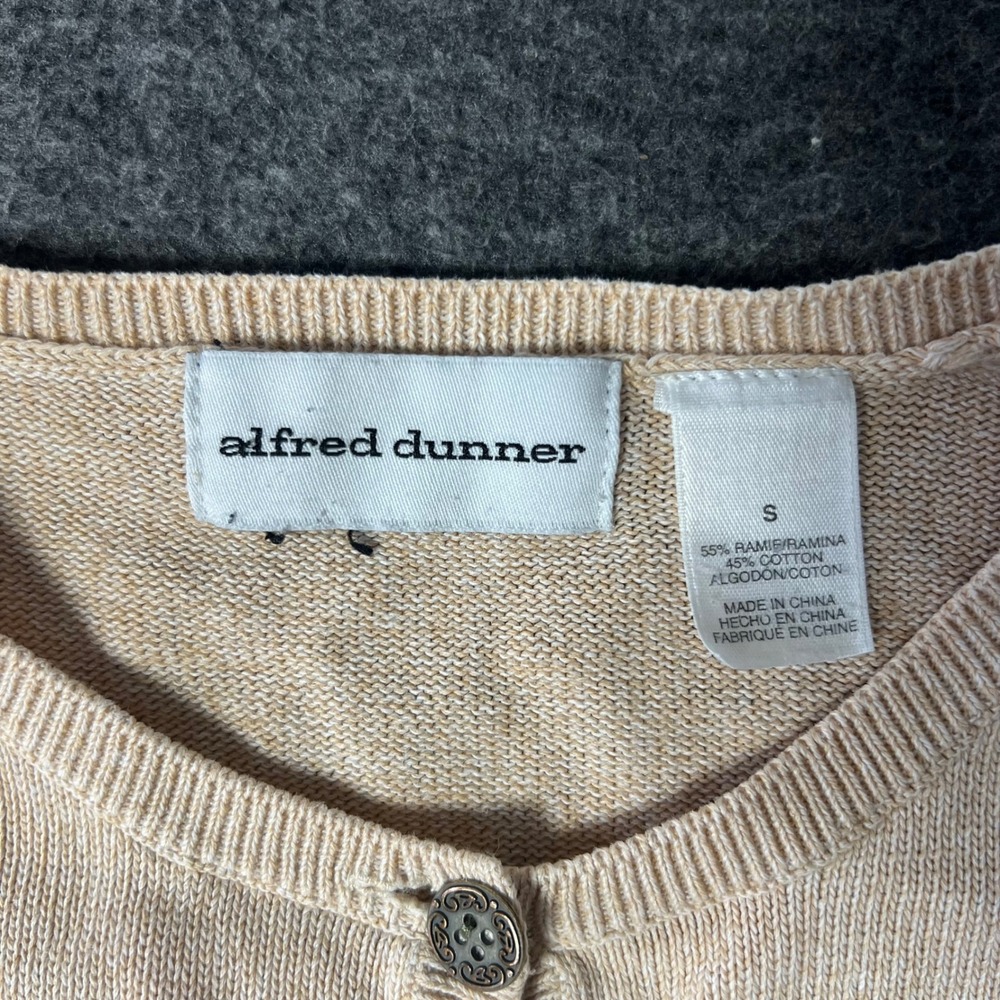 Alfred Dunner Knit Cardigan Women Small Patchwork Floral Grandma Cottagecore - Picture 2 of 8